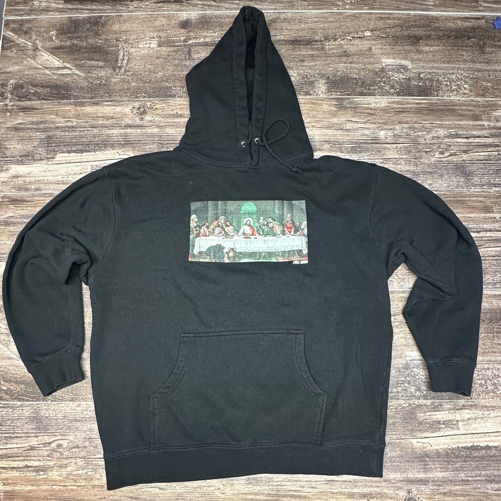 Full Send Graphic Hoodie - Last Supper - Black - Streetwear - Men’s L - GUC